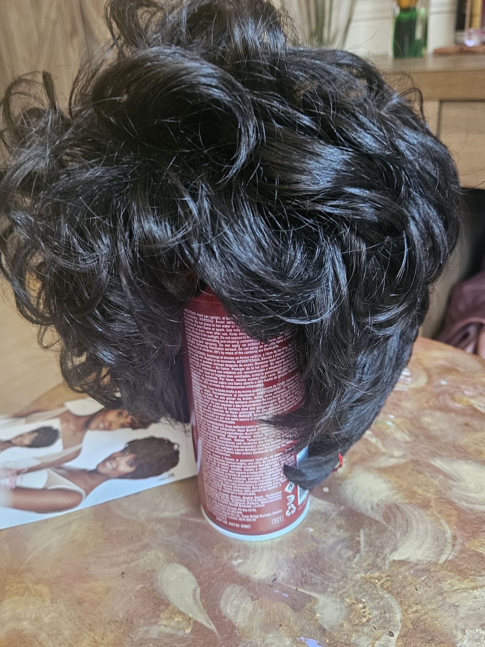 Wig Short Curly Black Women's New  By Mane Concept